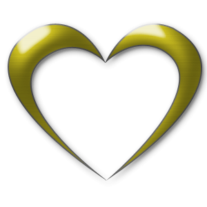 Gif animé coeur doré